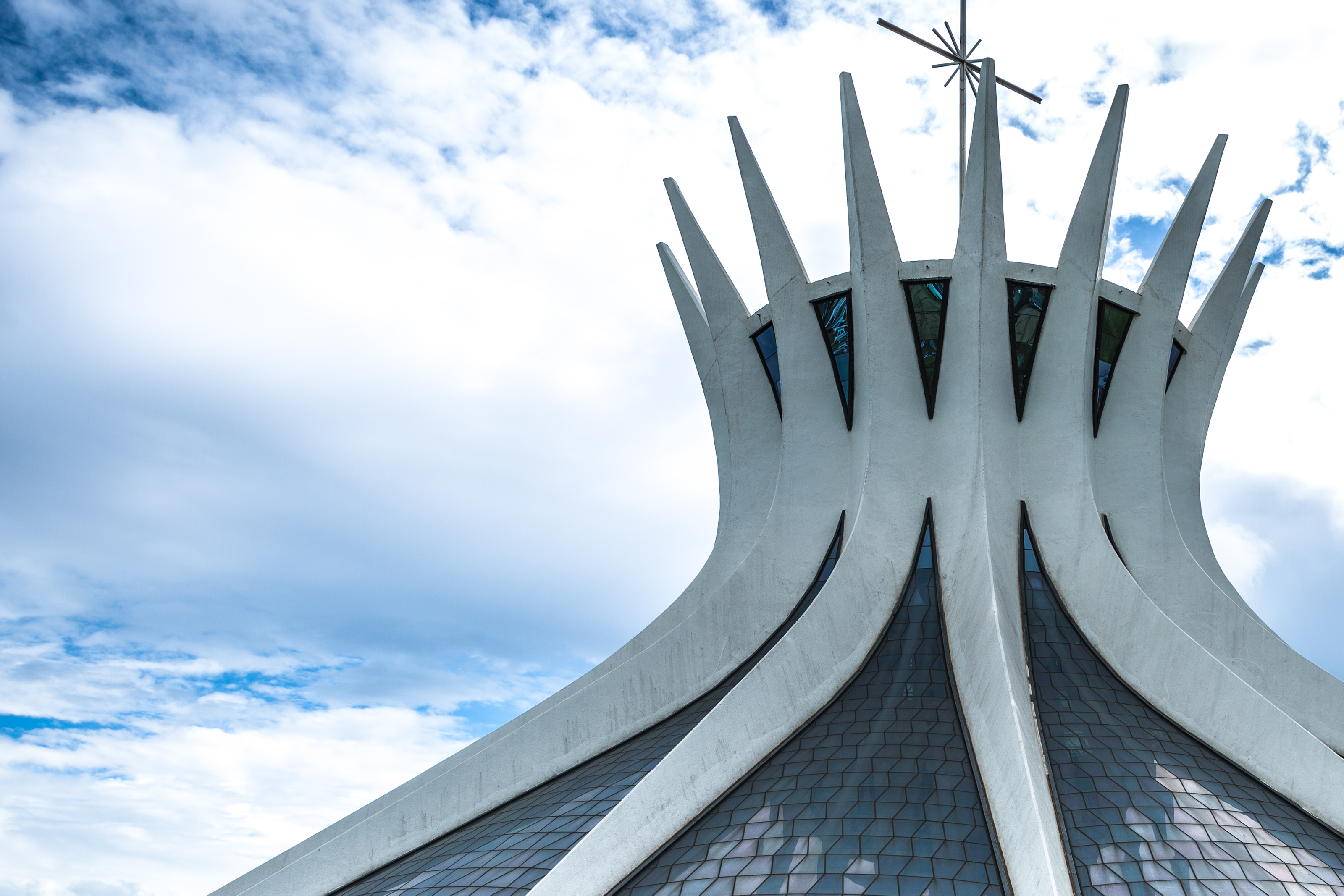 a white building with a cross on top