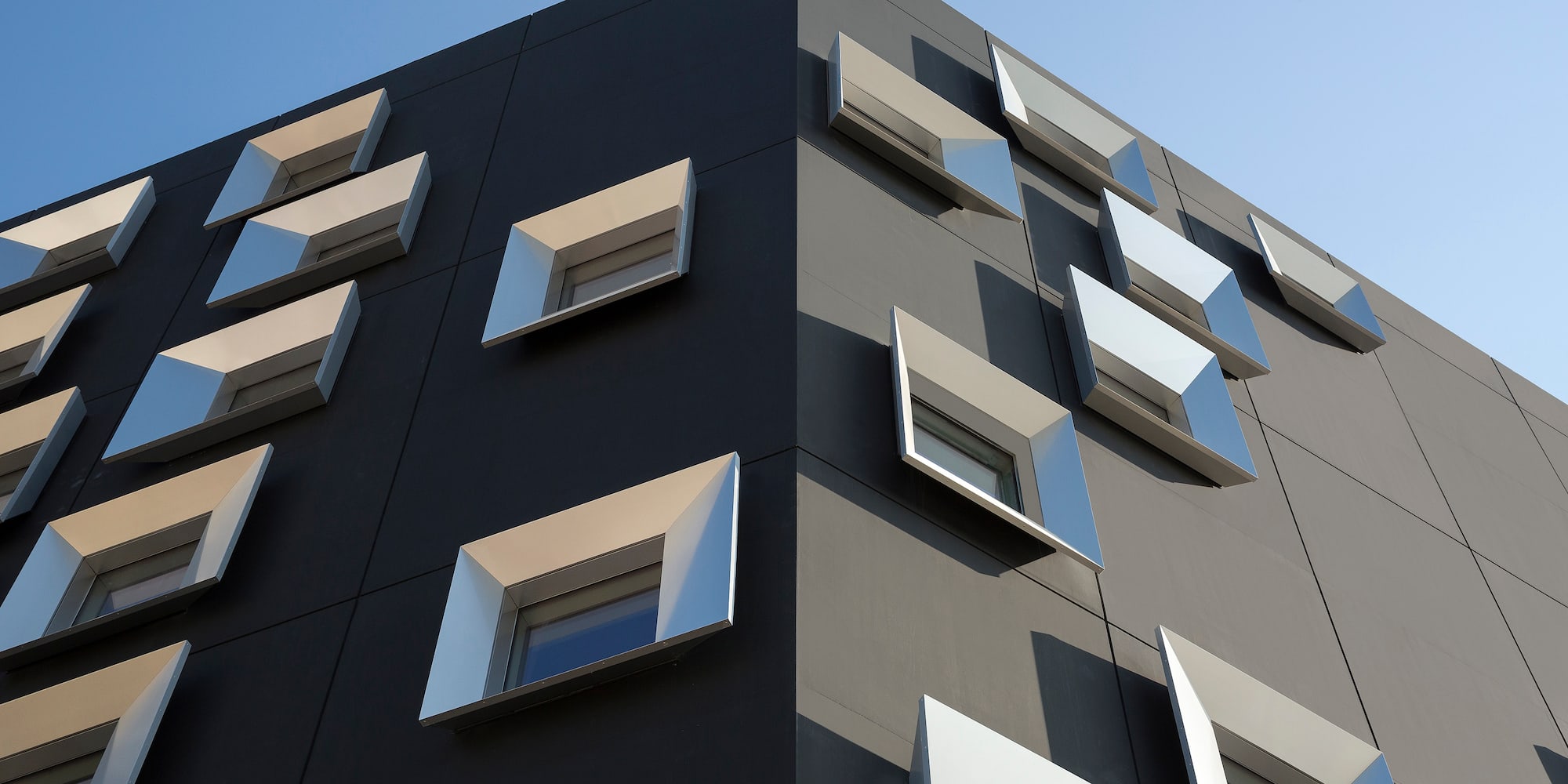 a building with many windows