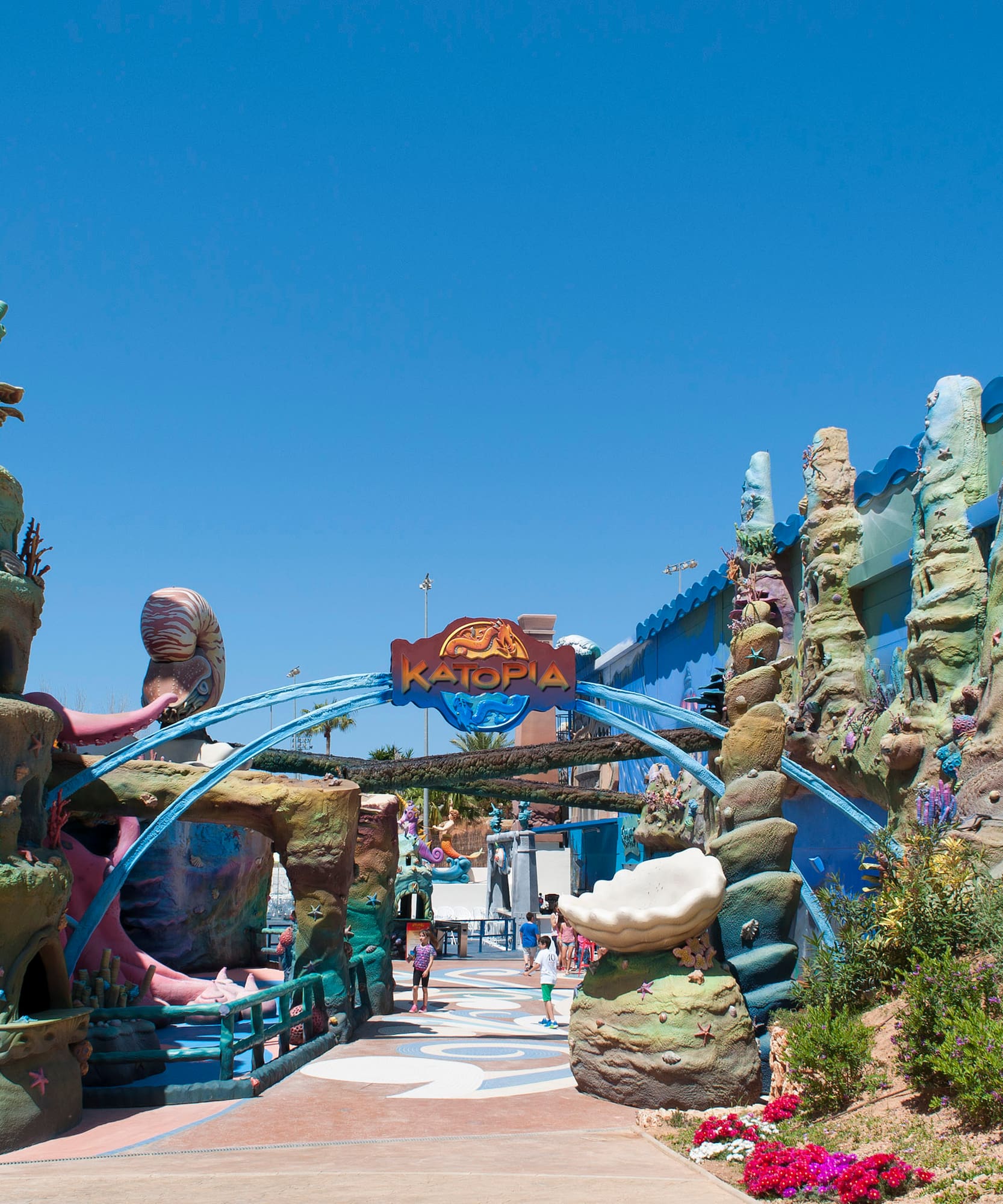 a walkway leading to a building