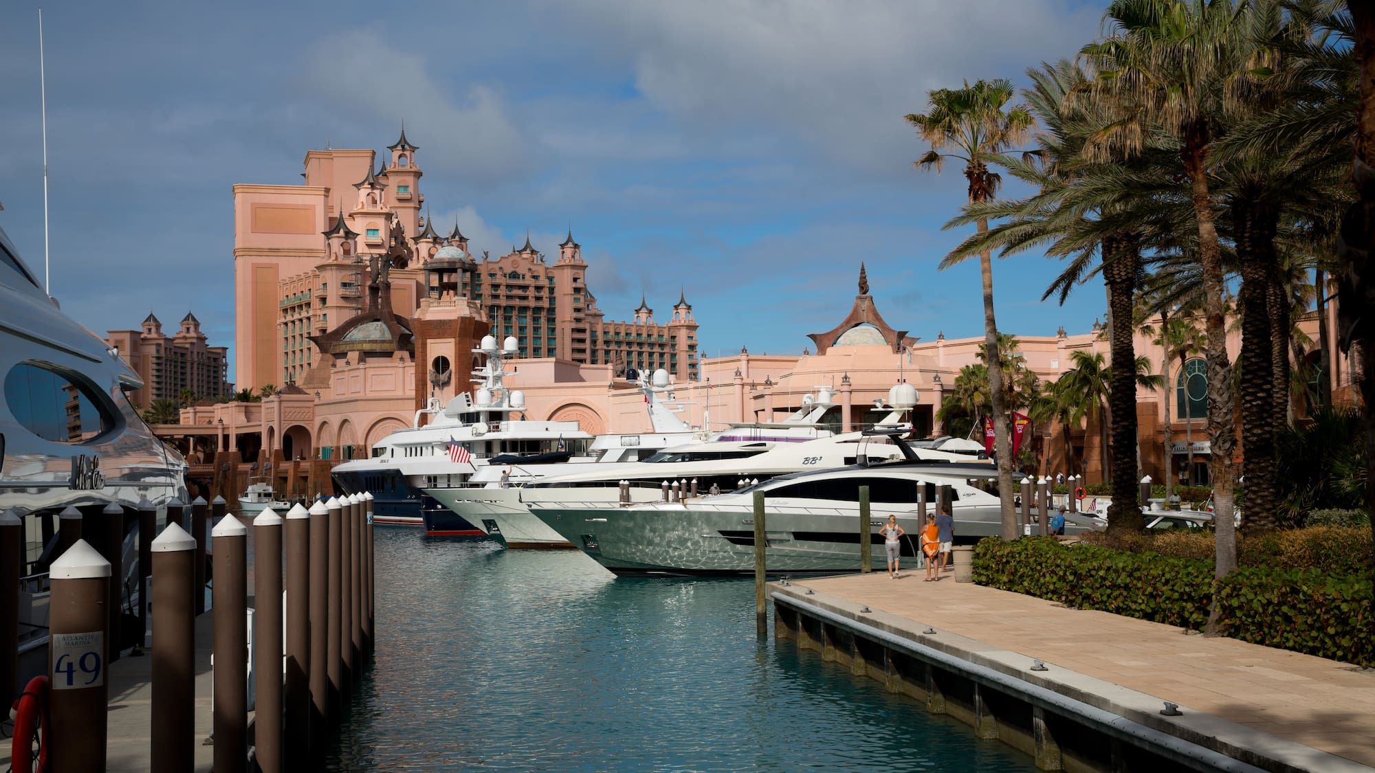 a group of boats in a harbor