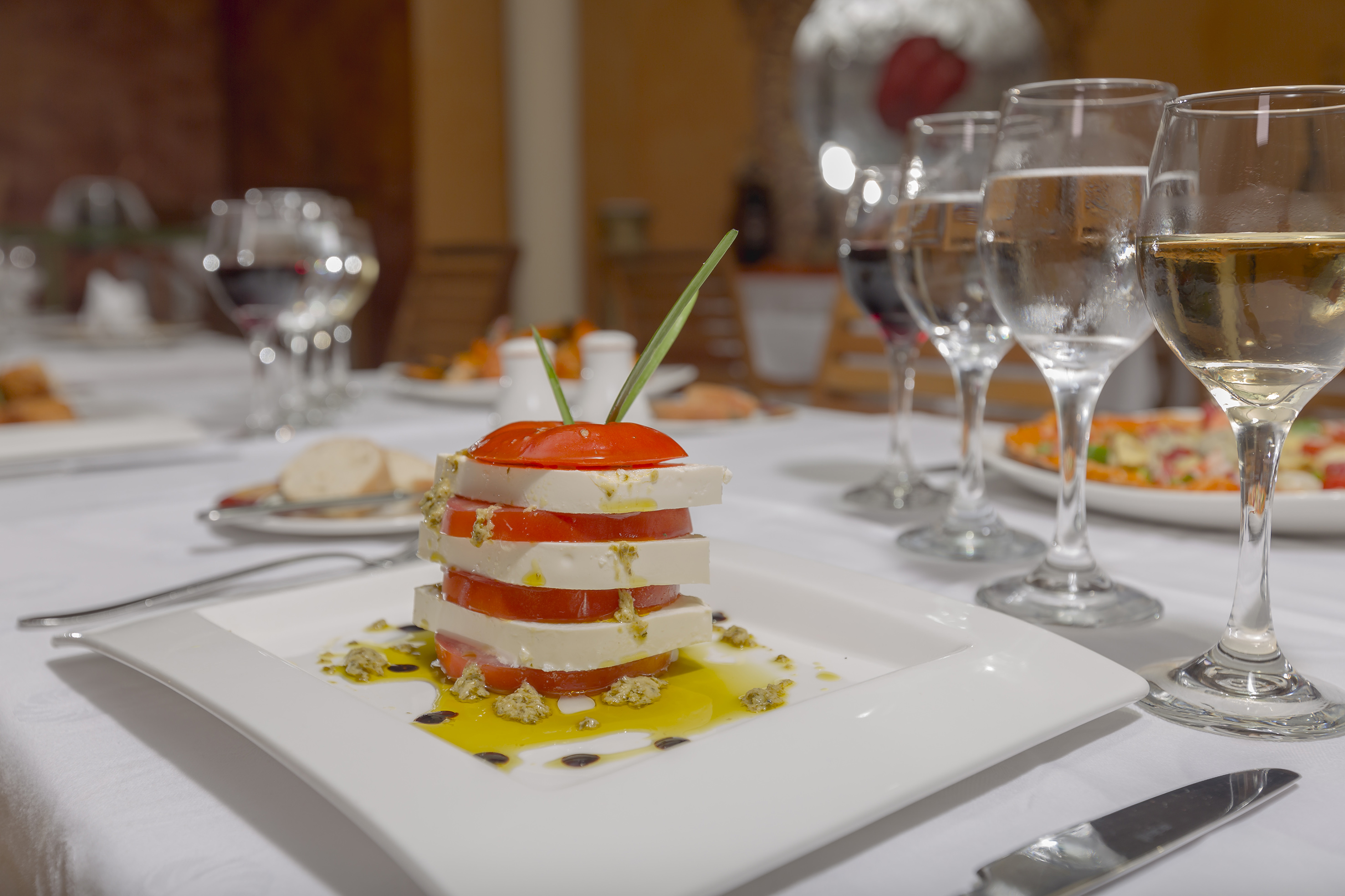 a plate of food on a table