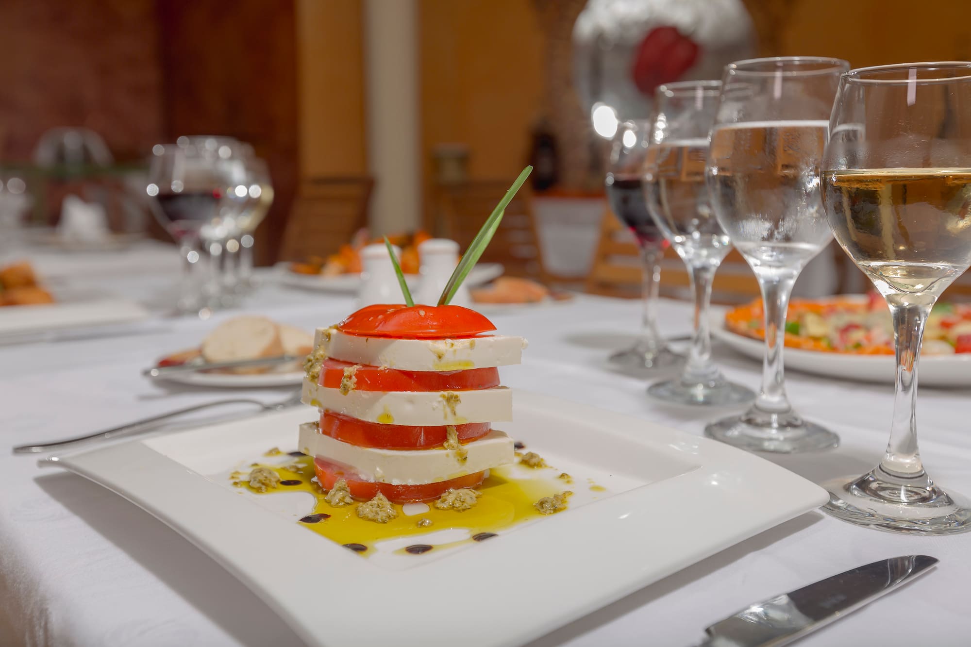 a plate of food on a table