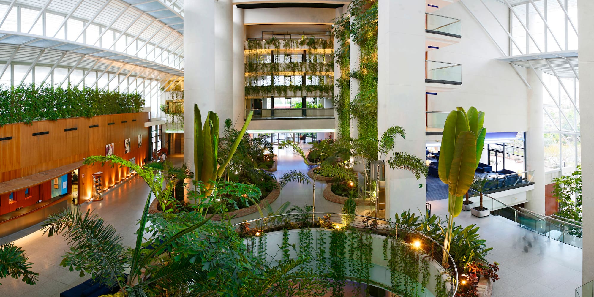 a building with plants in it