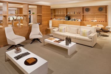 a room with a couch and a coffee table