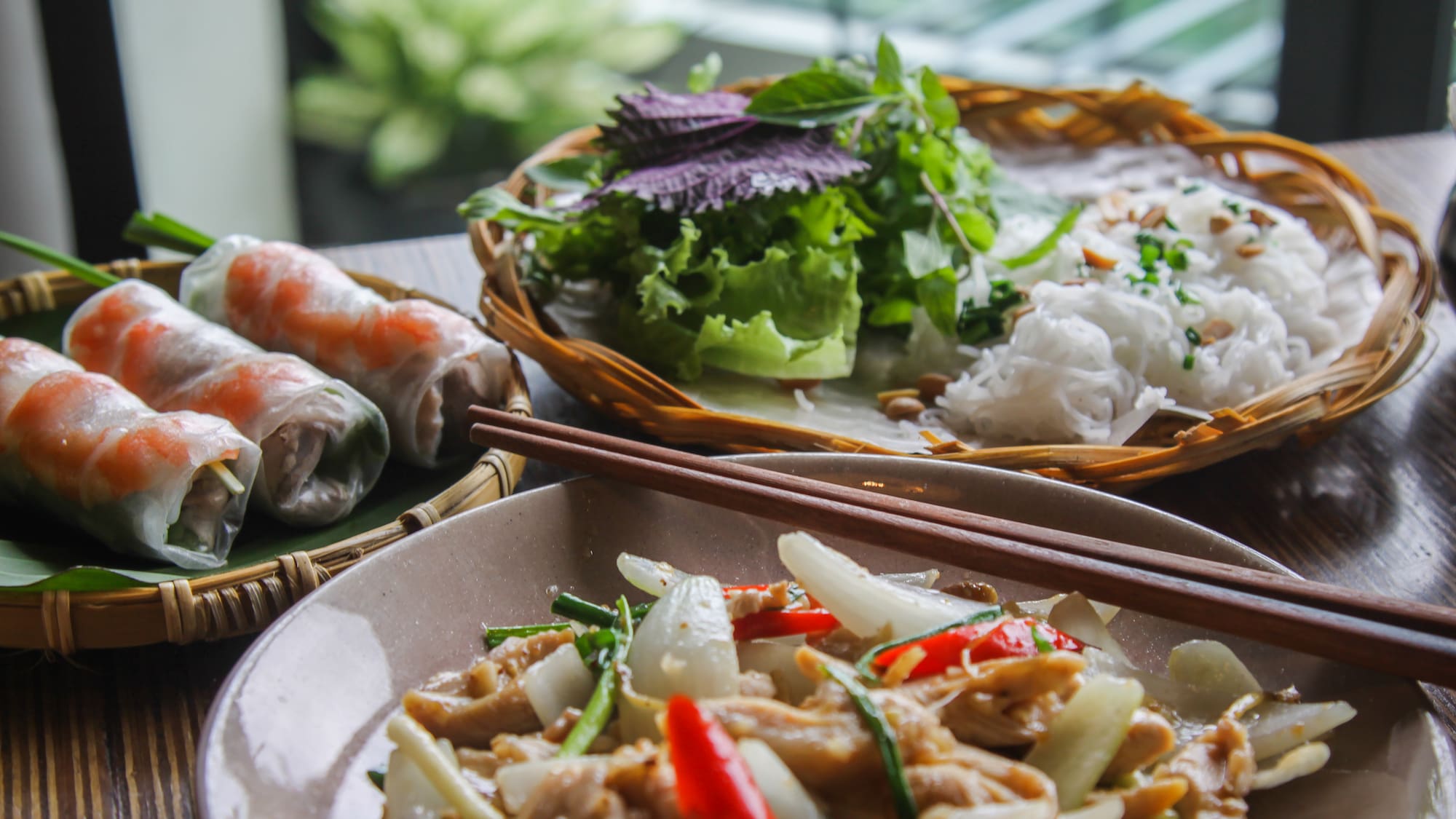 a plate of food on a table