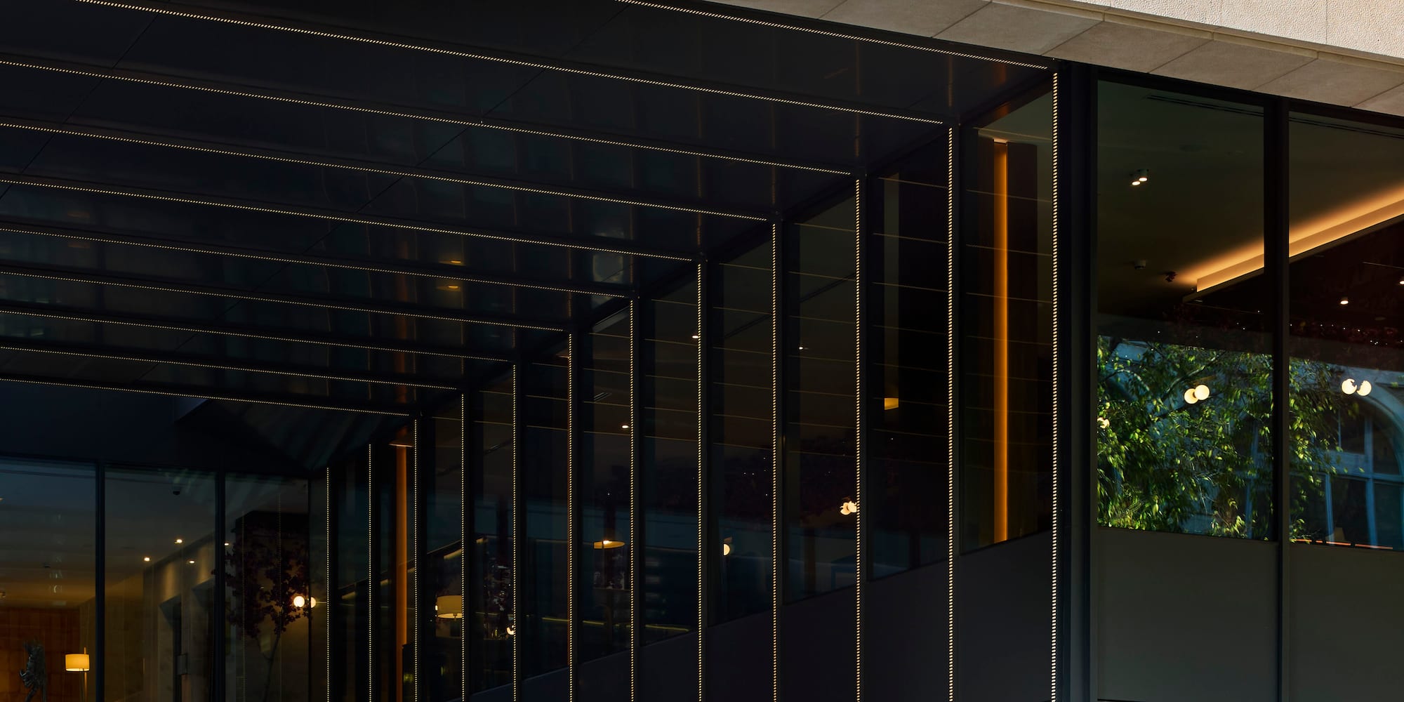 a car parked outside of a building