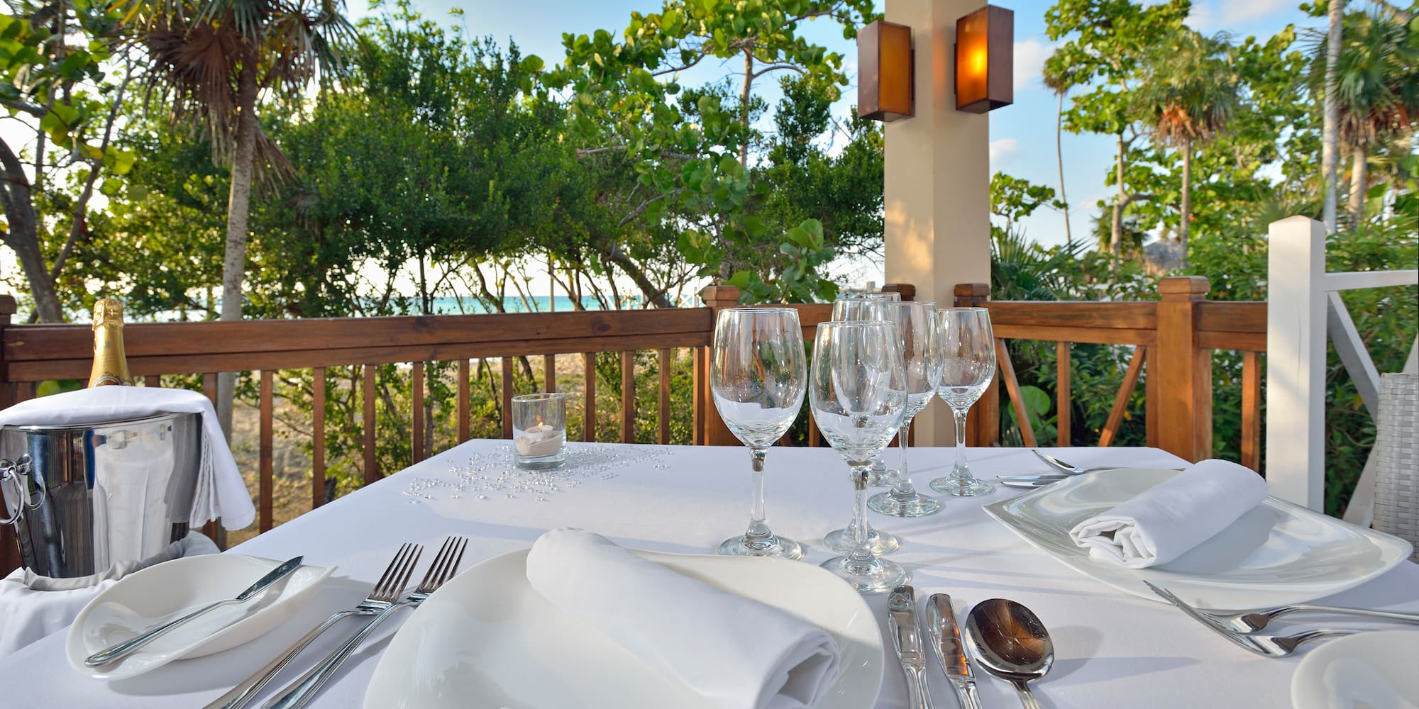 a table set for a dinner party