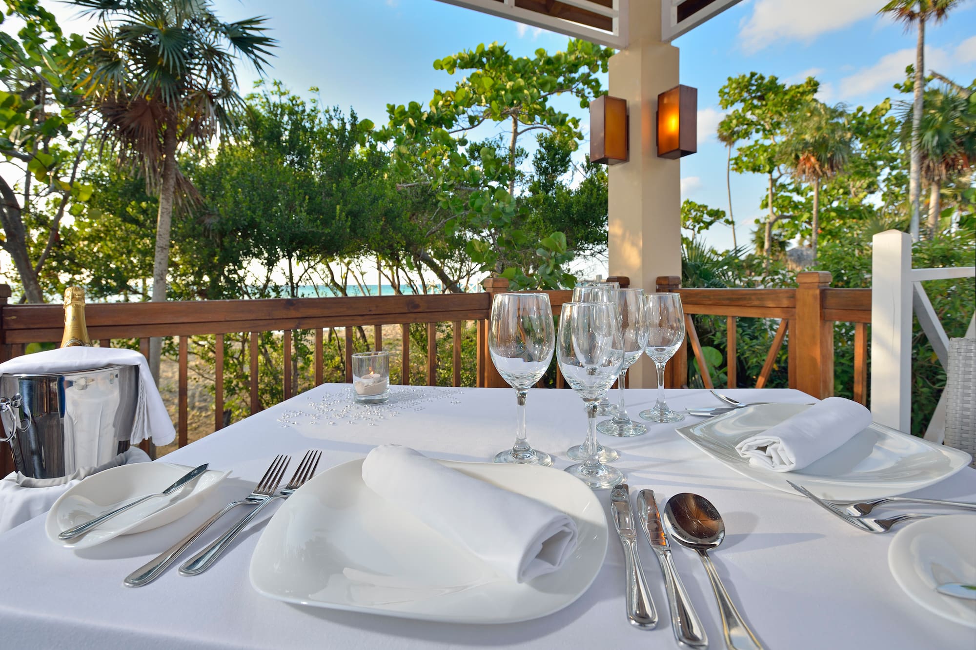 a table set for a dinner party
