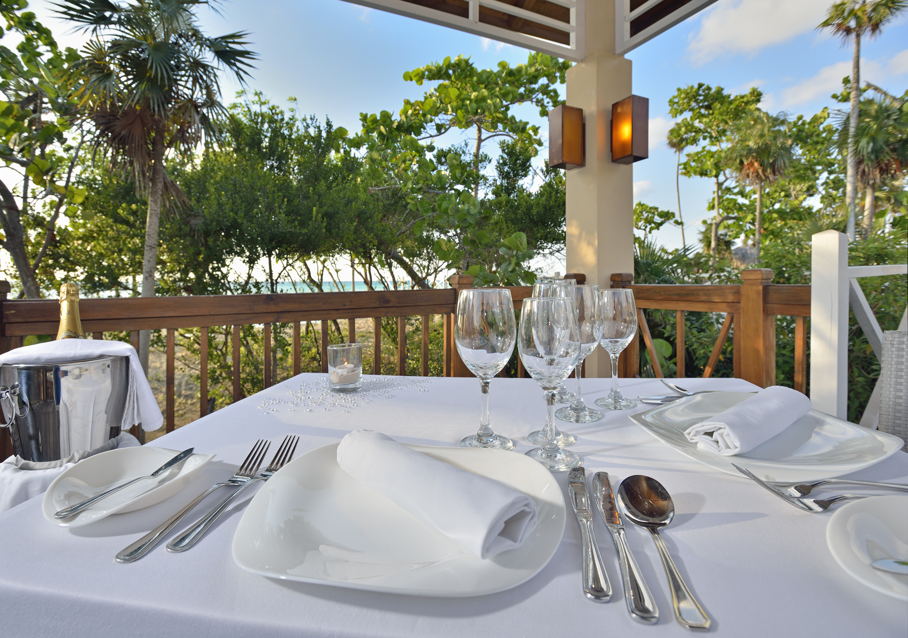 a table set for a dinner party