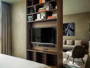 a tv on a wall