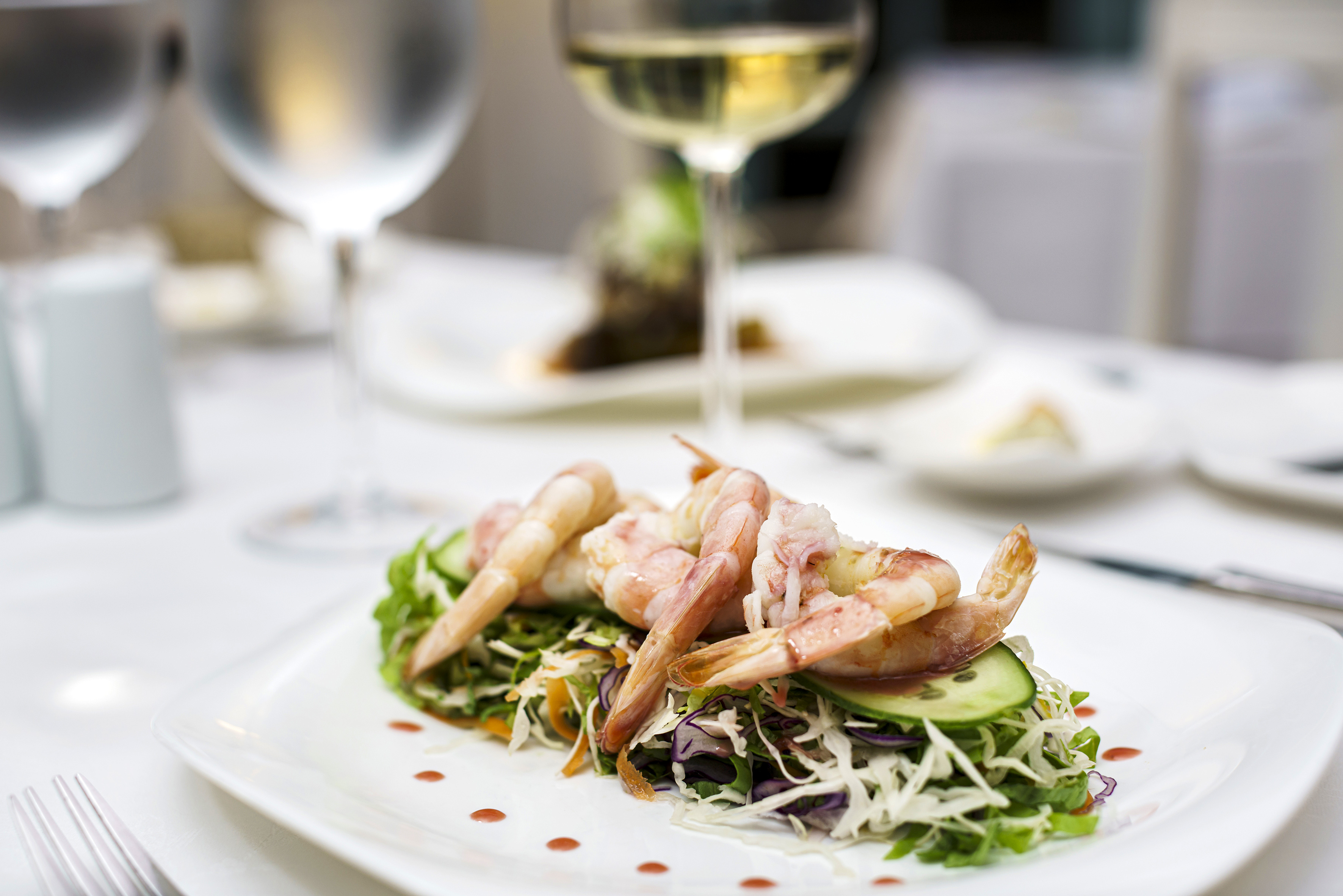 a plate of food on a table