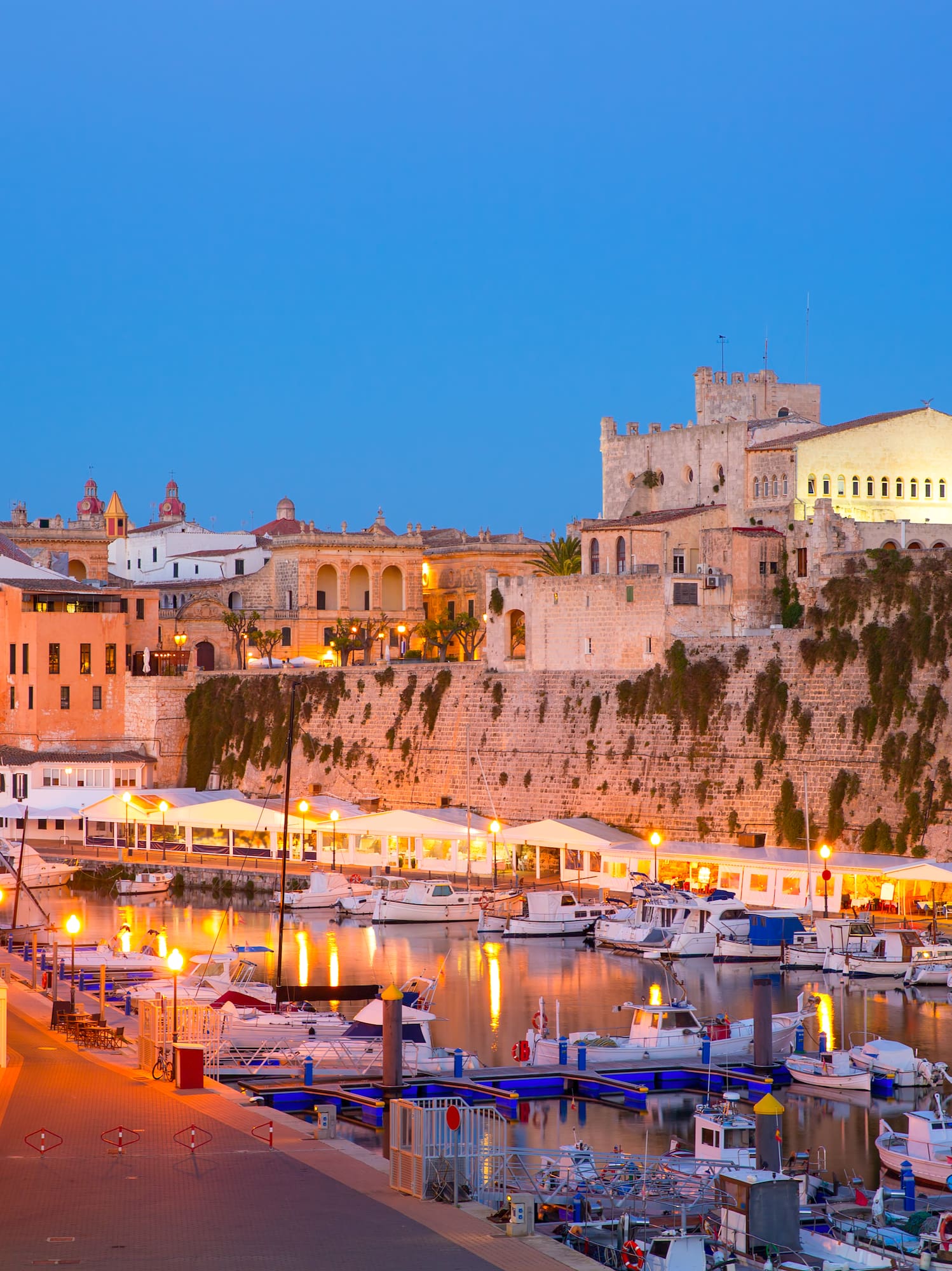 a harbor with boats and buildings in the background