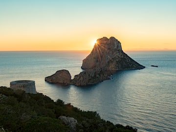 a rock formation in the water