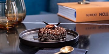 a chocolate cake on a plate