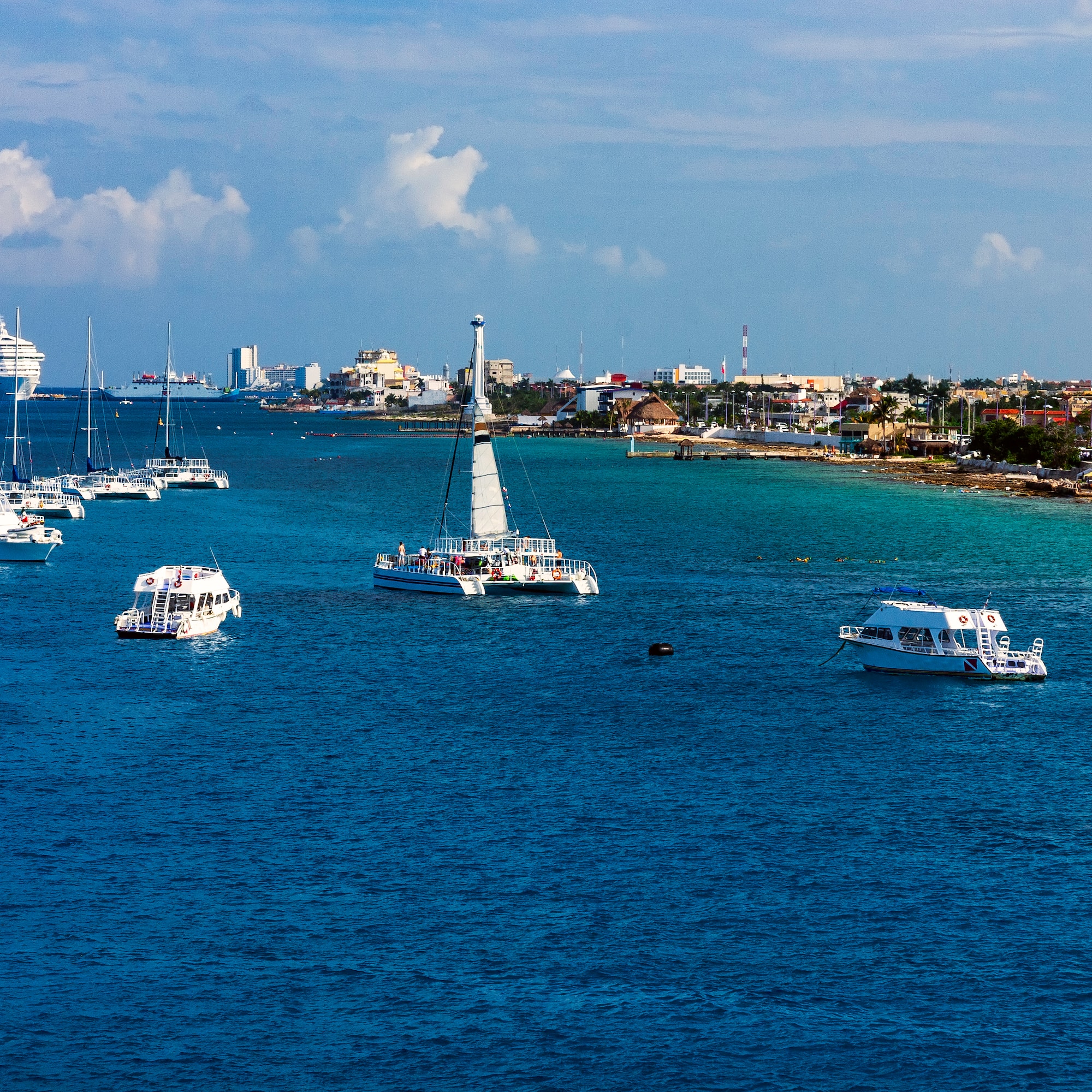 boats in the water with boats
