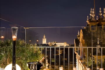 a hot tub and a hot tub on a balcony