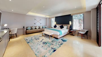 a room with a bed and a couch