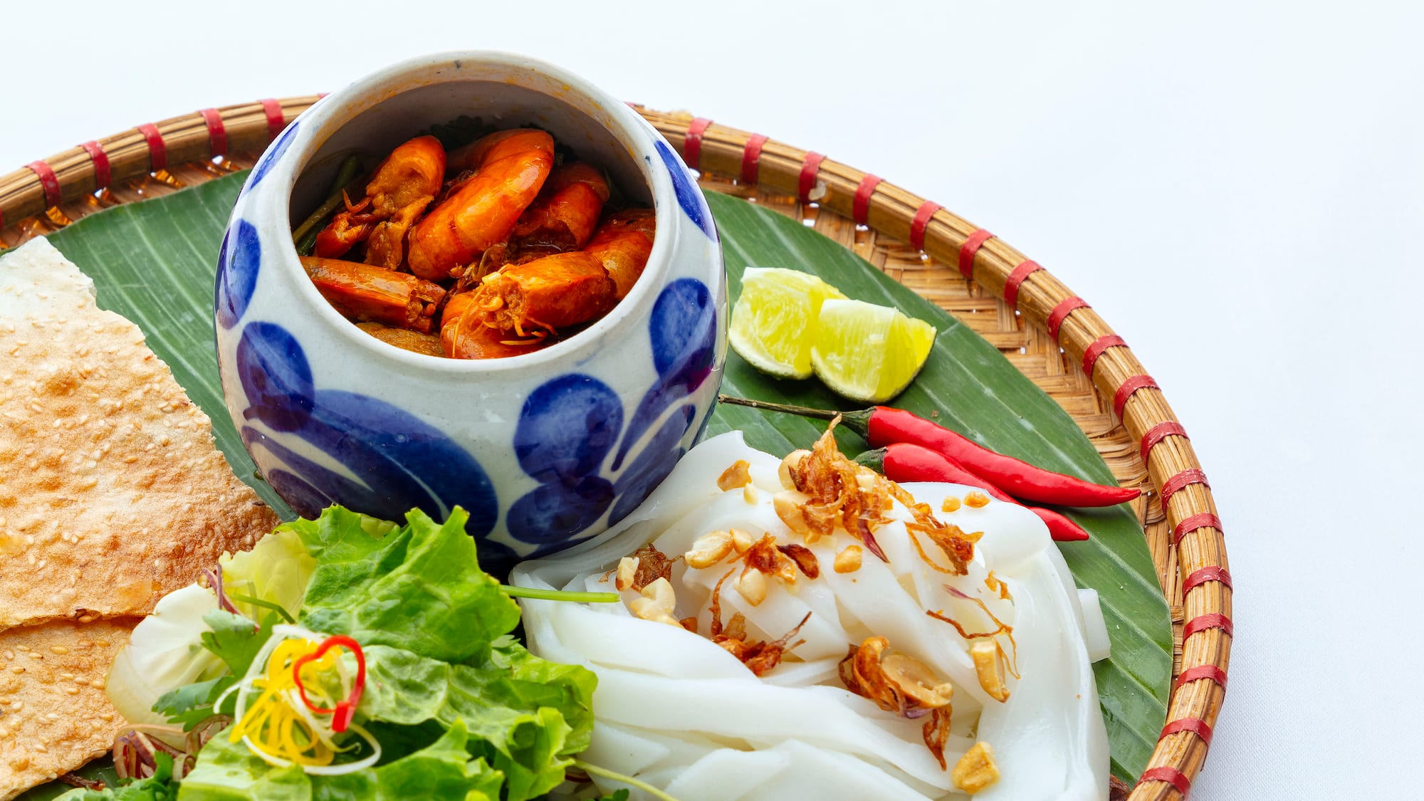 a plate of food on a white surface