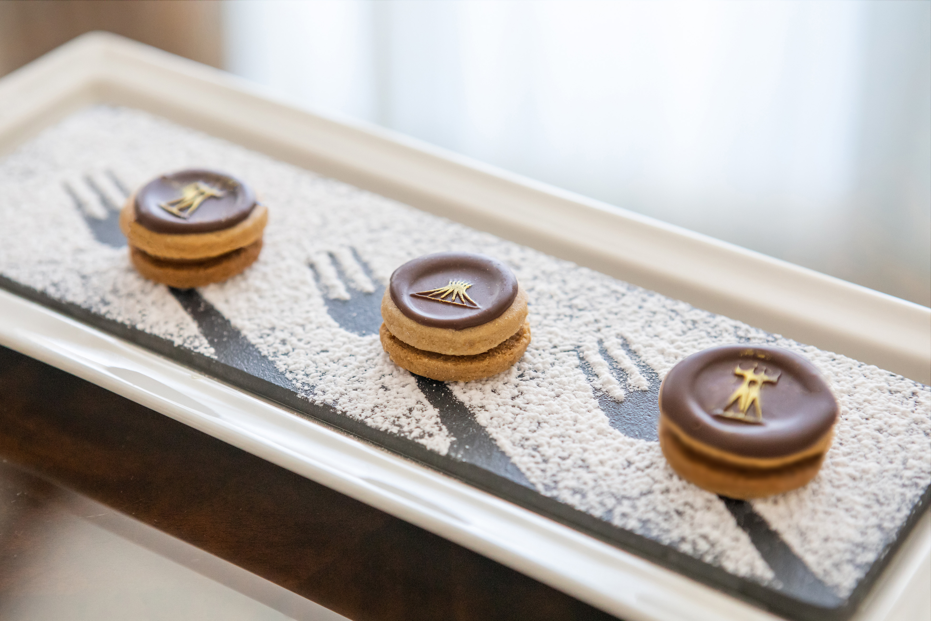 a group of cookies on a plate
