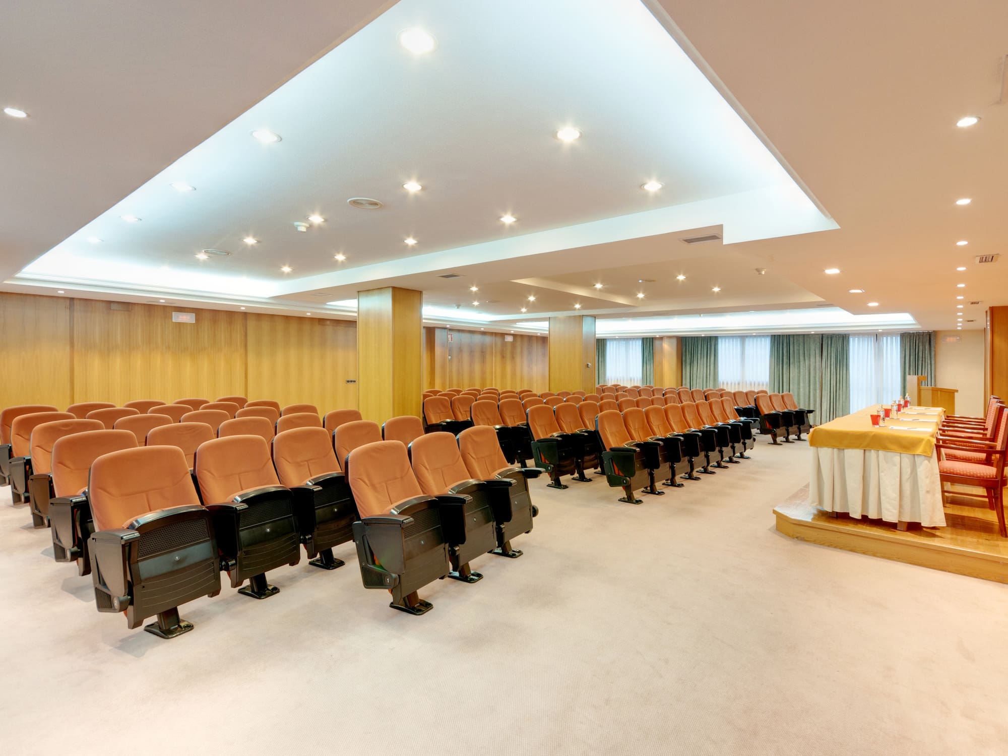 a room with many chairs