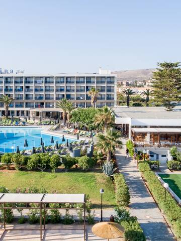 a swimming pool and a building