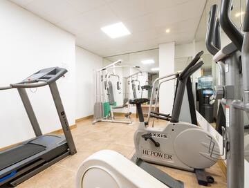 a room with exercise machines