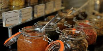 jars of food on a shelf
