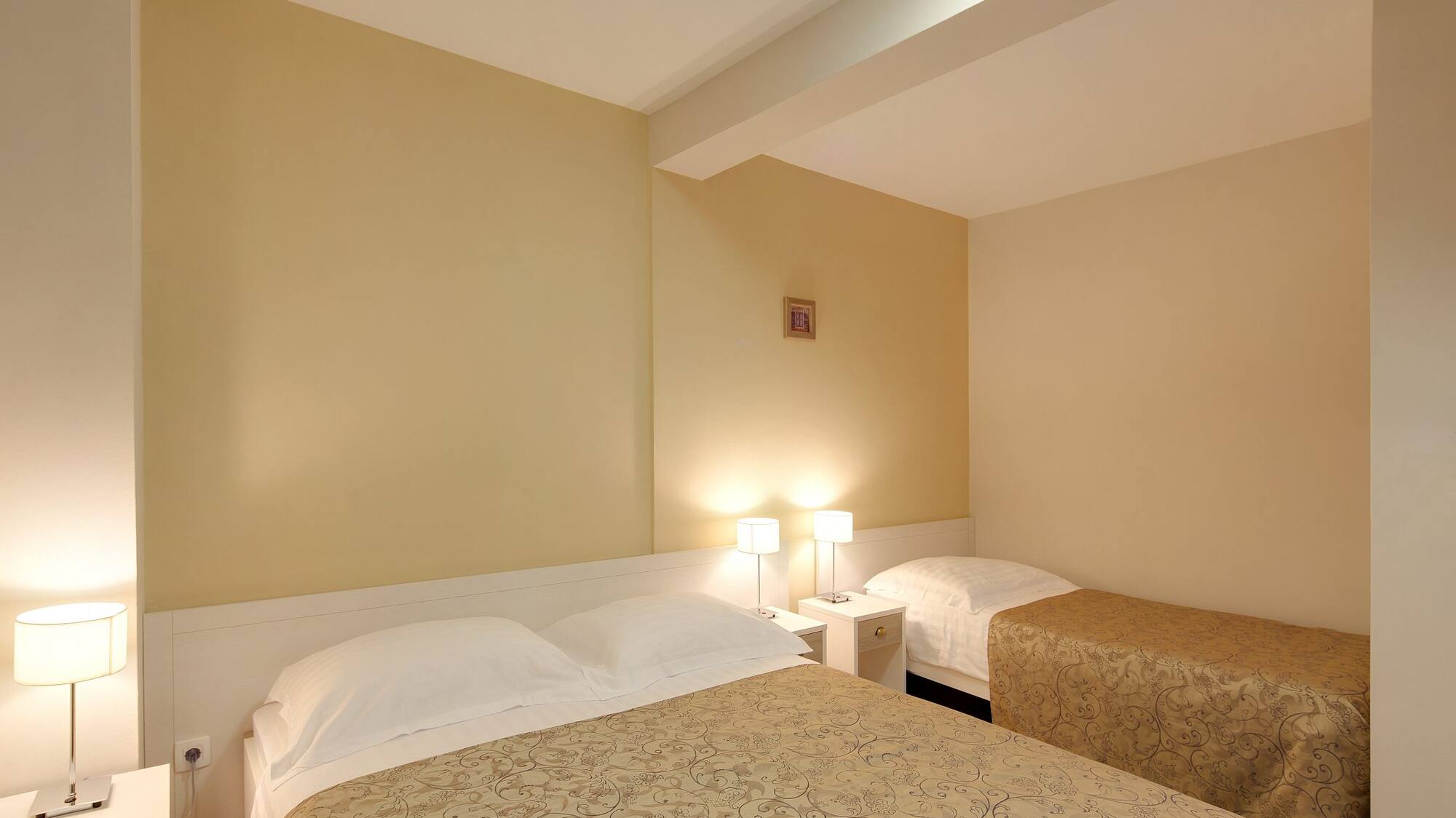 a room with two beds