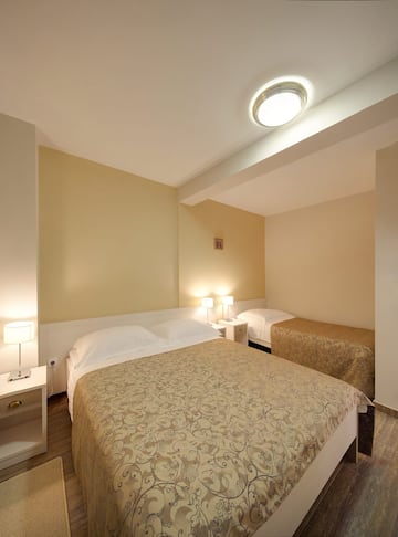 a room with two beds