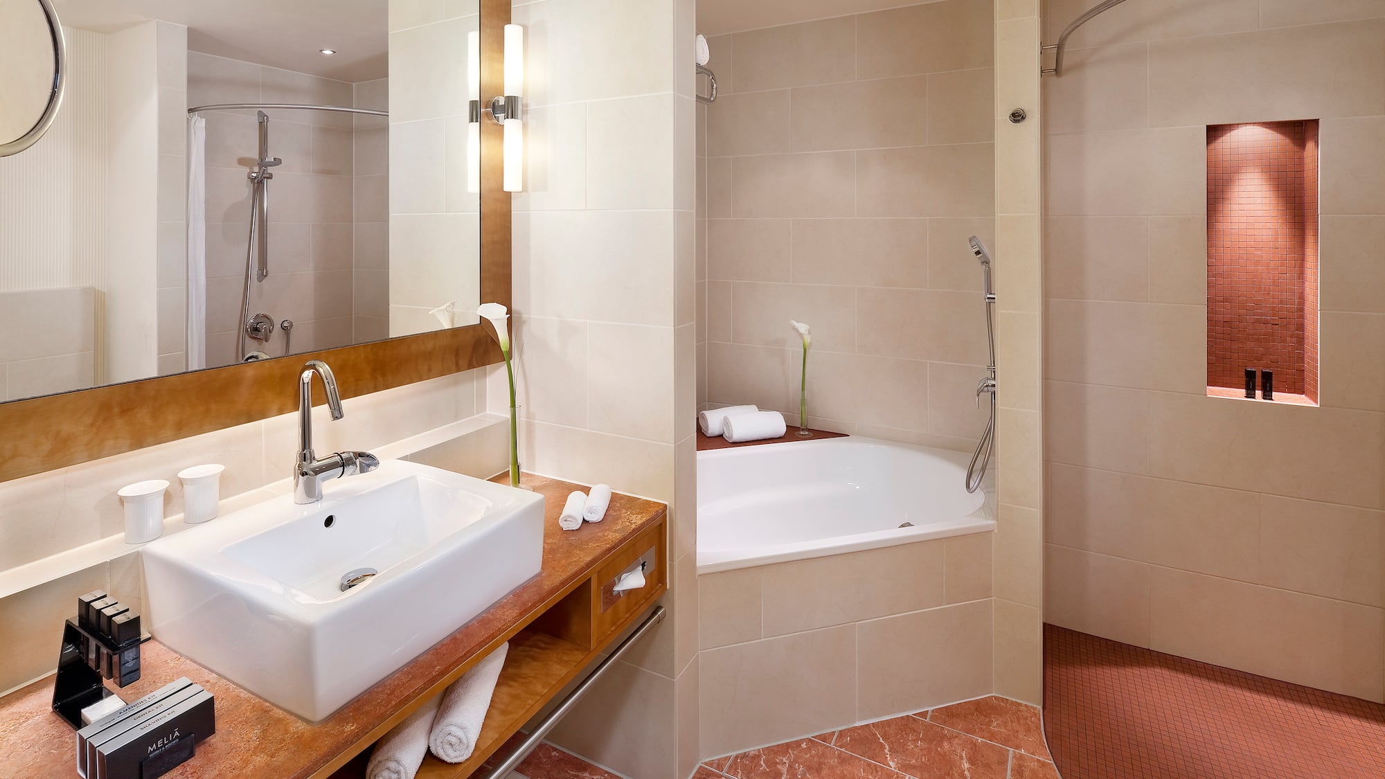 a bathroom with a sink and bathtub