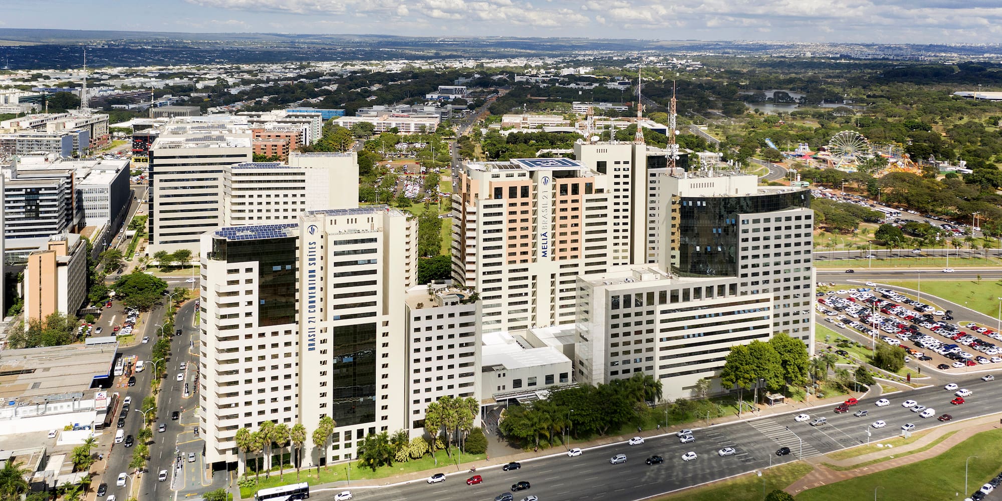 a large white building with many windows