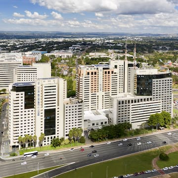 a large white building with many windows