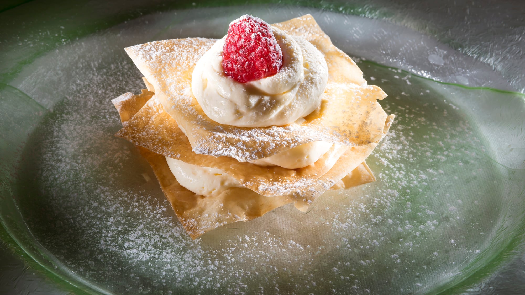 a dessert on a plate