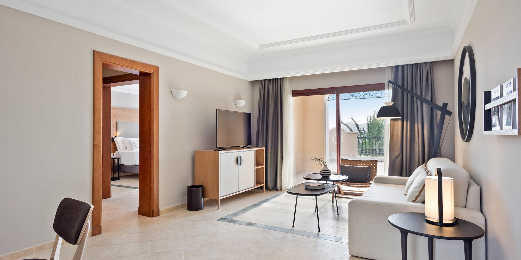 a room with a couch and a television