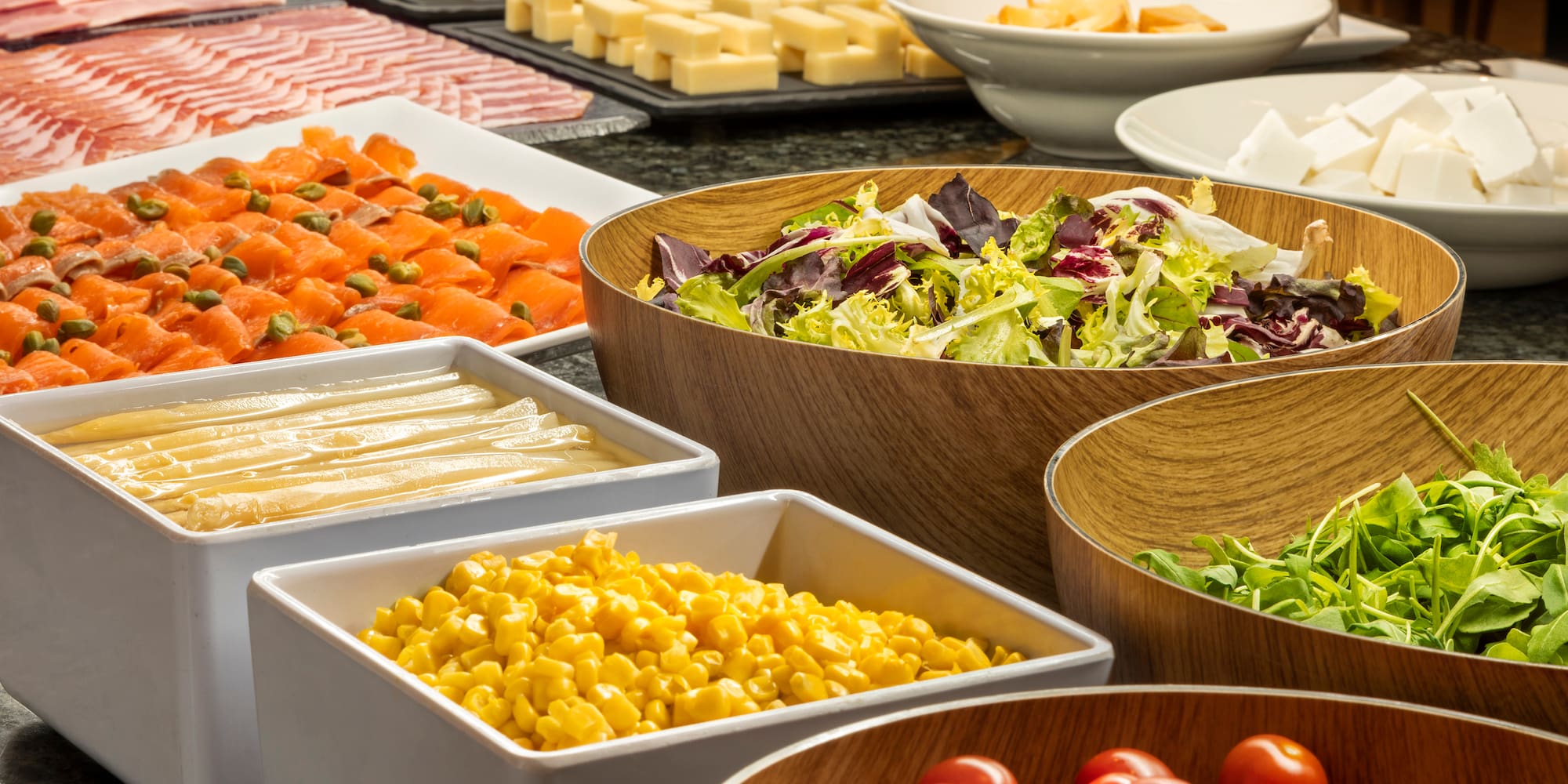 a table full of food