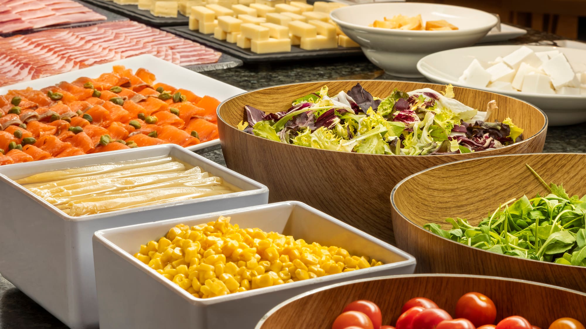 a table full of food