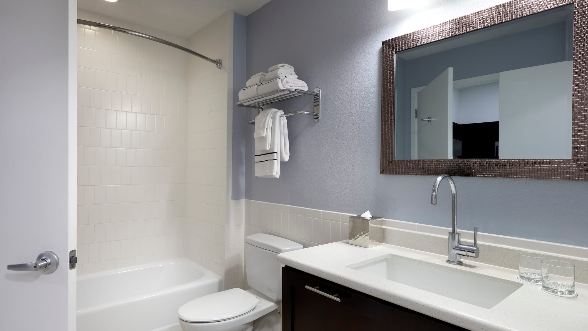a bathroom with a sink toilet and bathtub