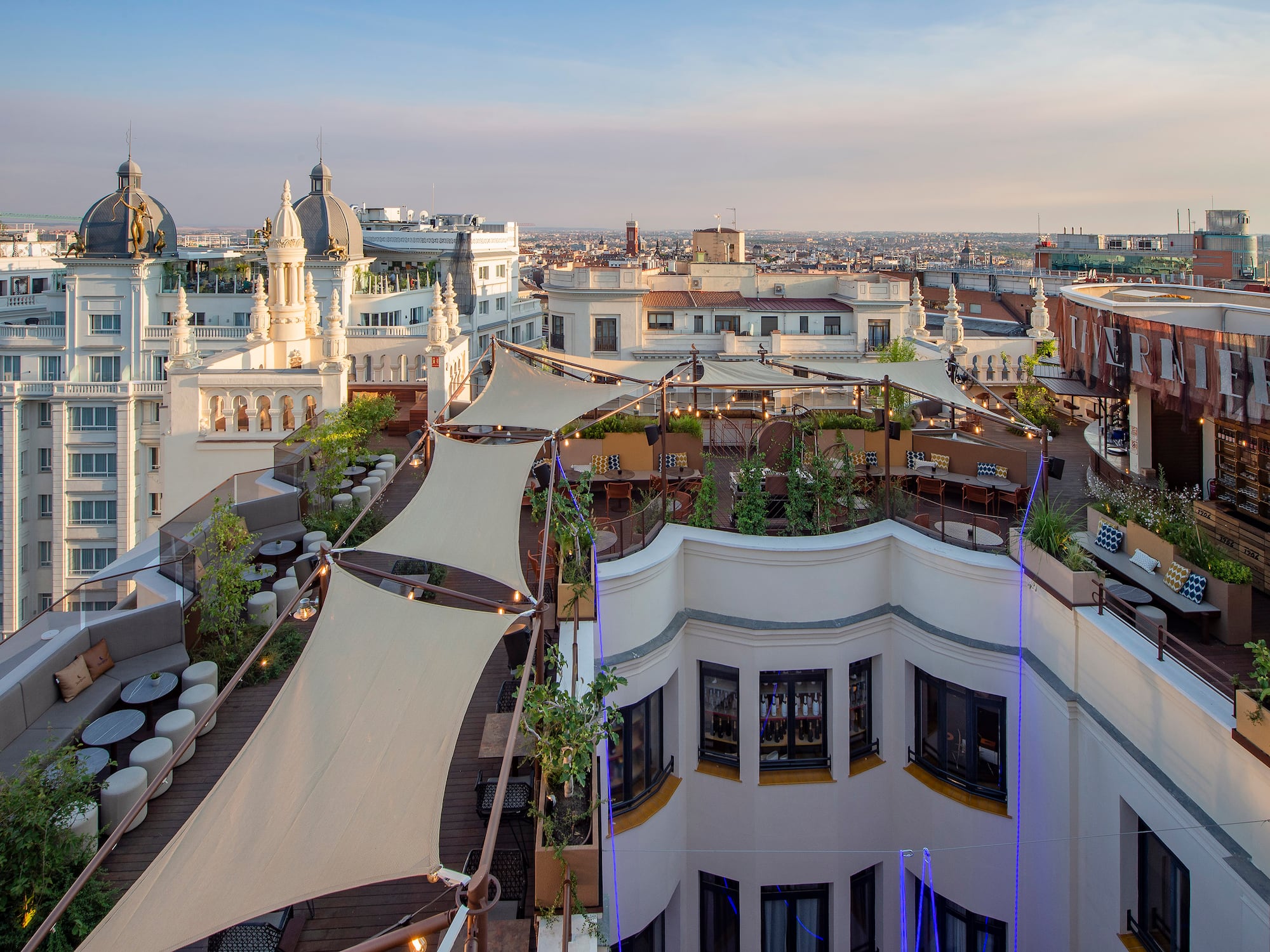 a rooftop view of a city