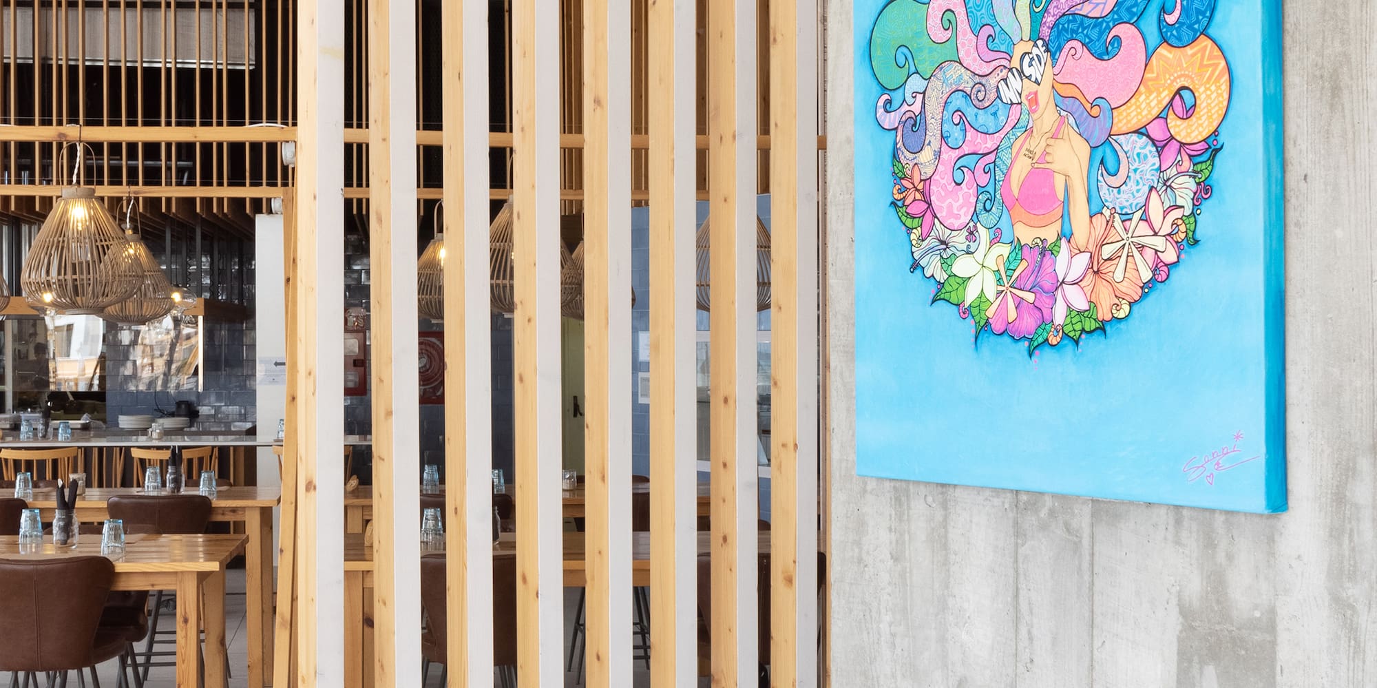 a painting on a wall