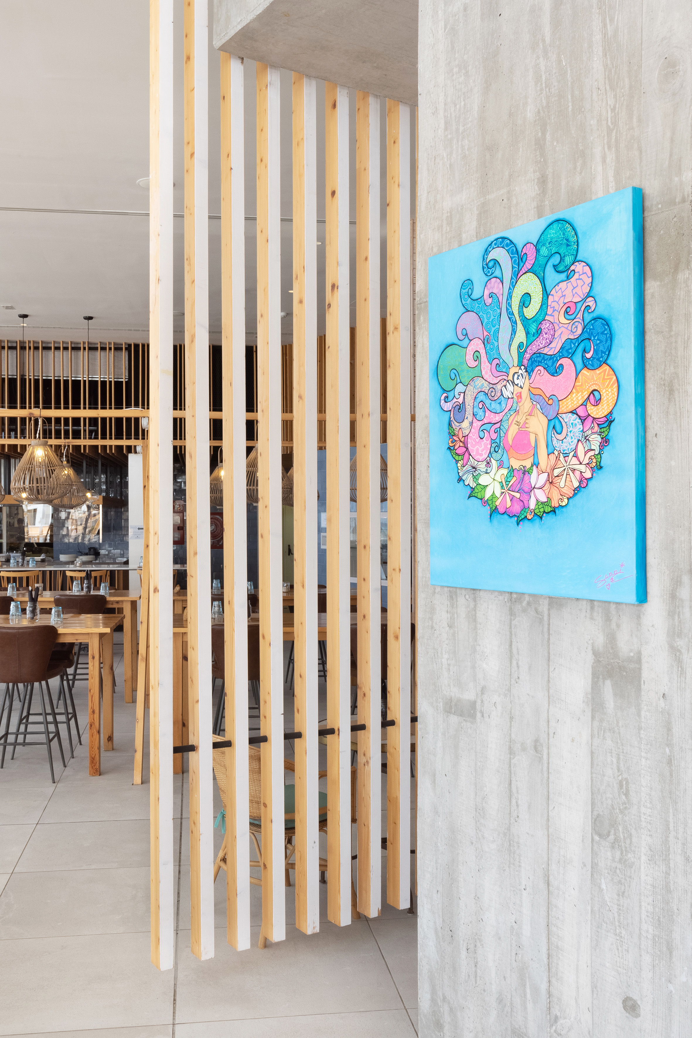 a painting on a wall