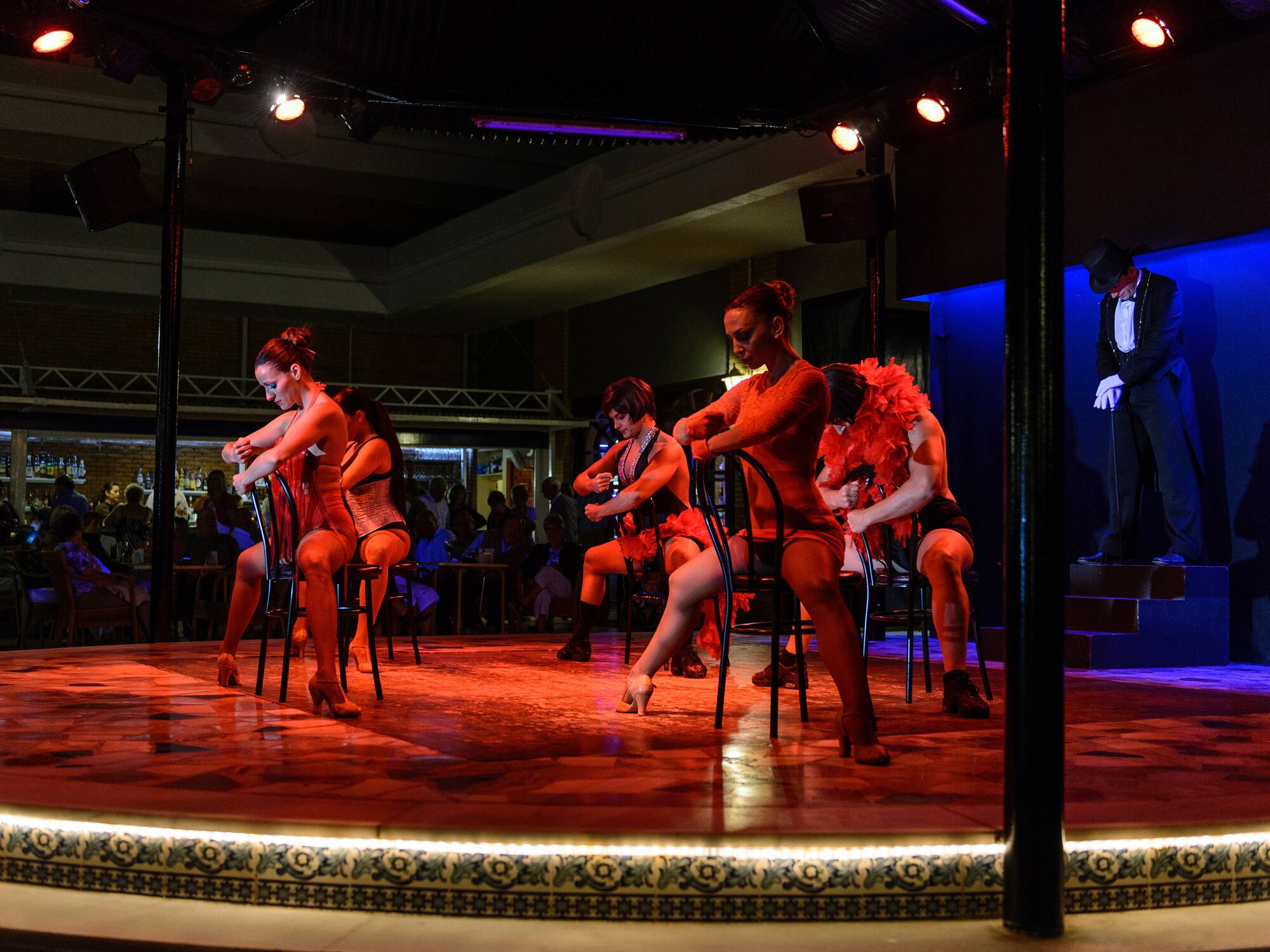 a group of people on a stage
