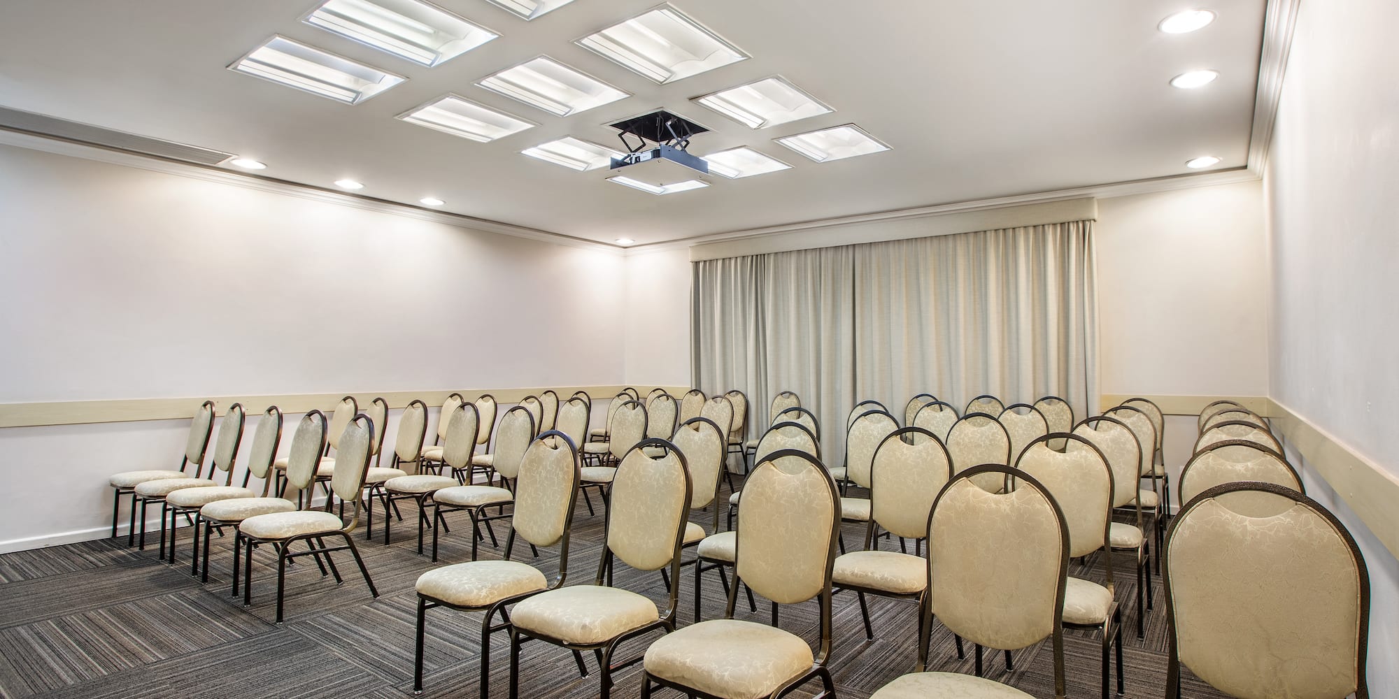 a room with many chairs