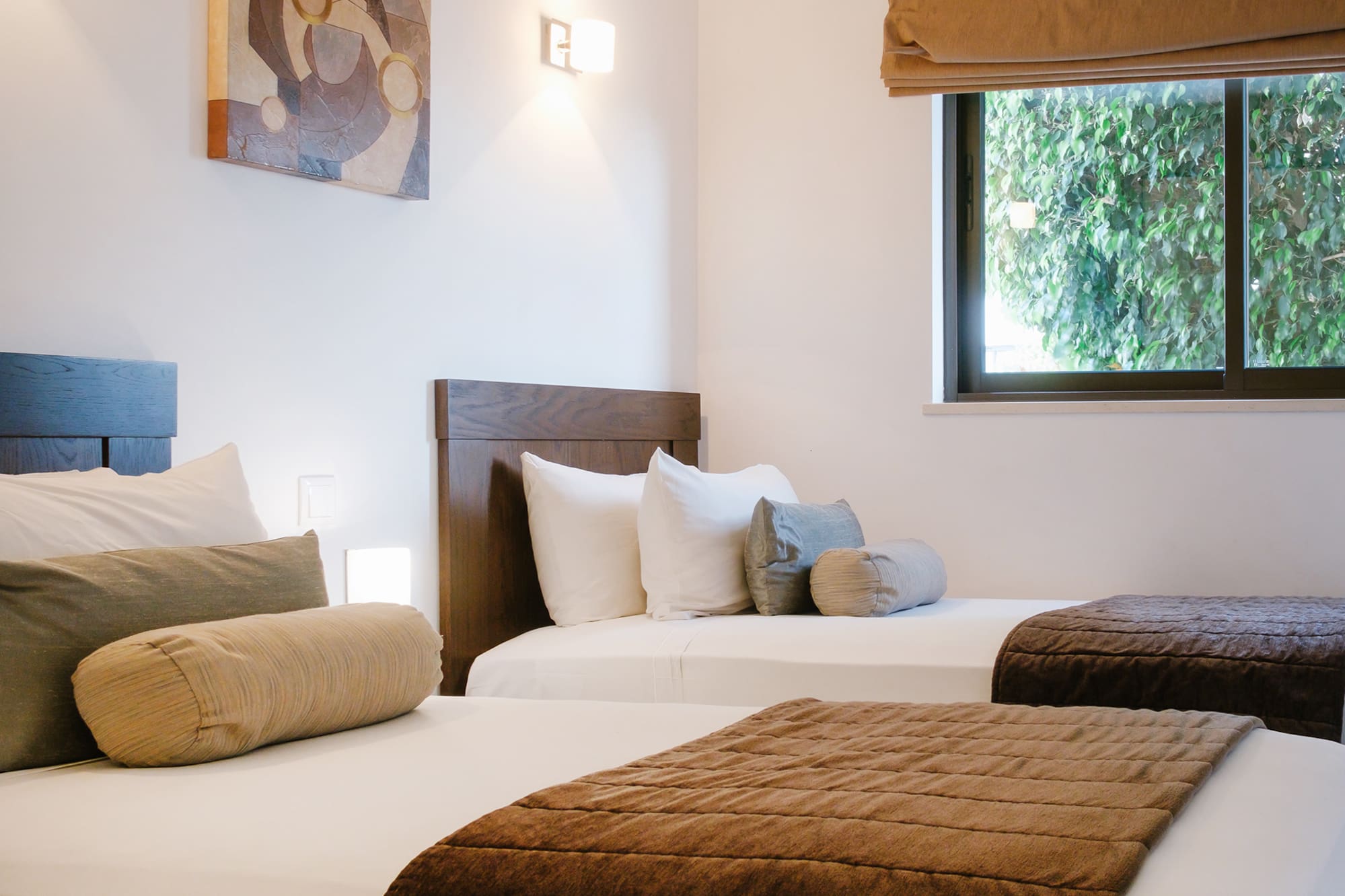 a room with two beds