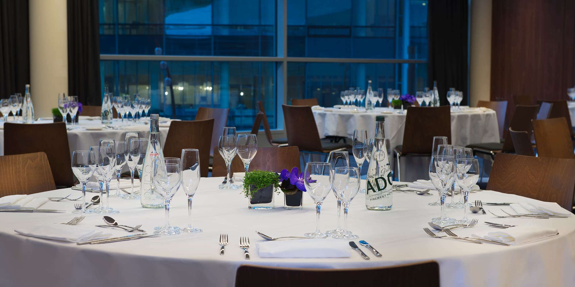 a table set for a dinner party