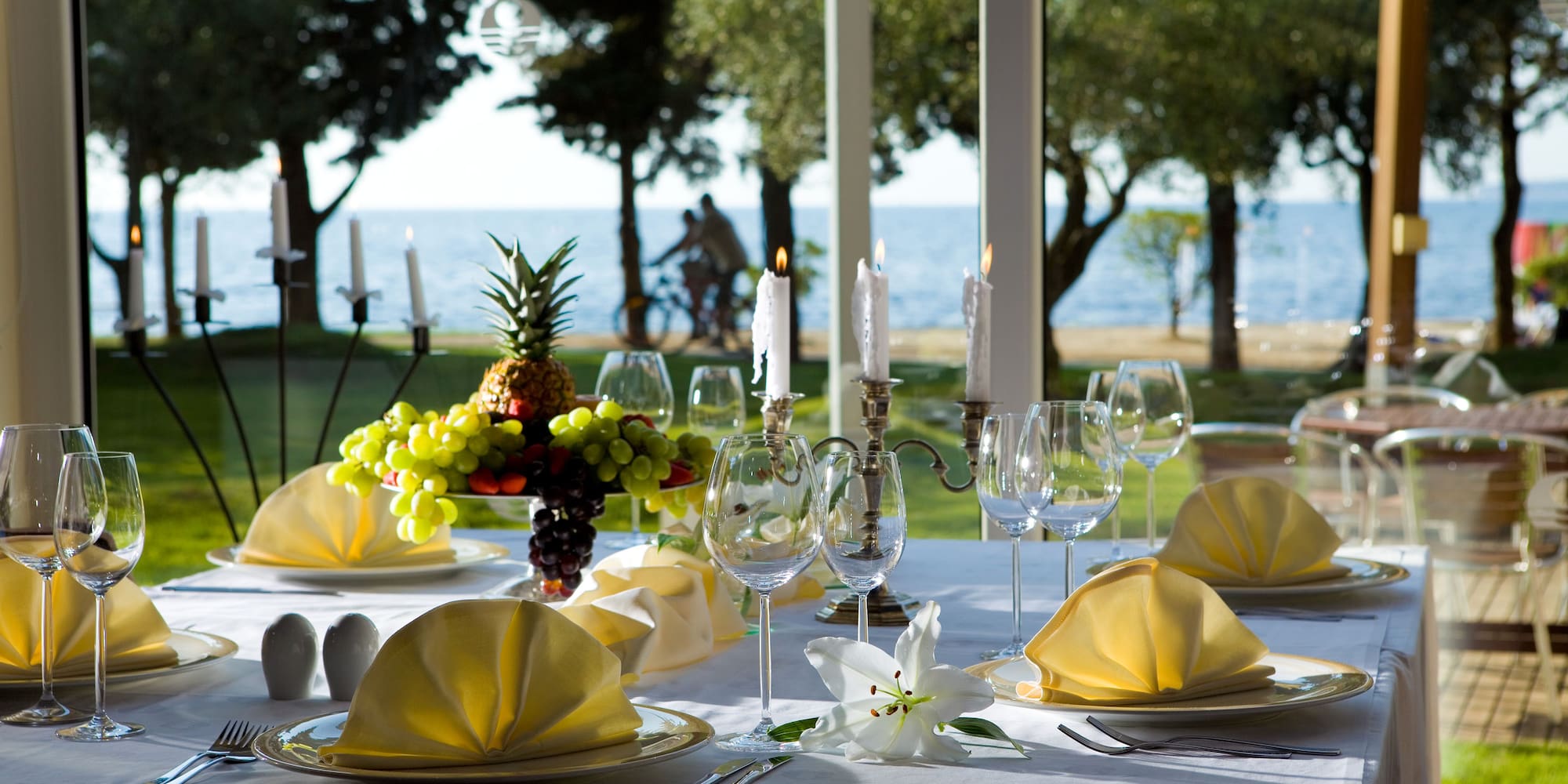 a table set for a dinner party