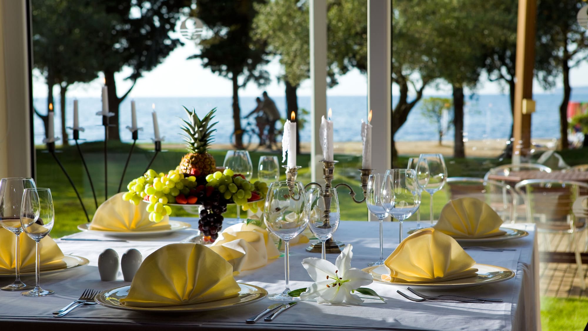 a table set for a dinner party