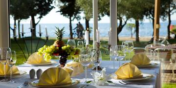 a table set for a dinner party