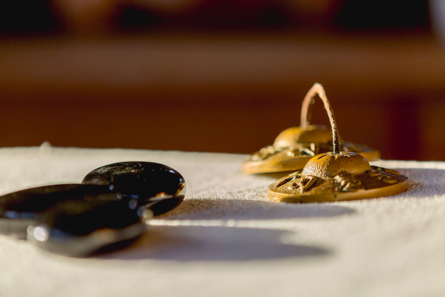 a group of small musical instruments