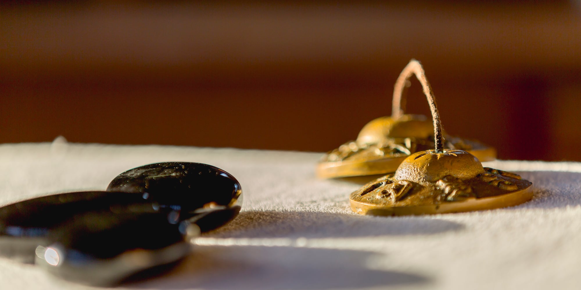 a group of small musical instruments