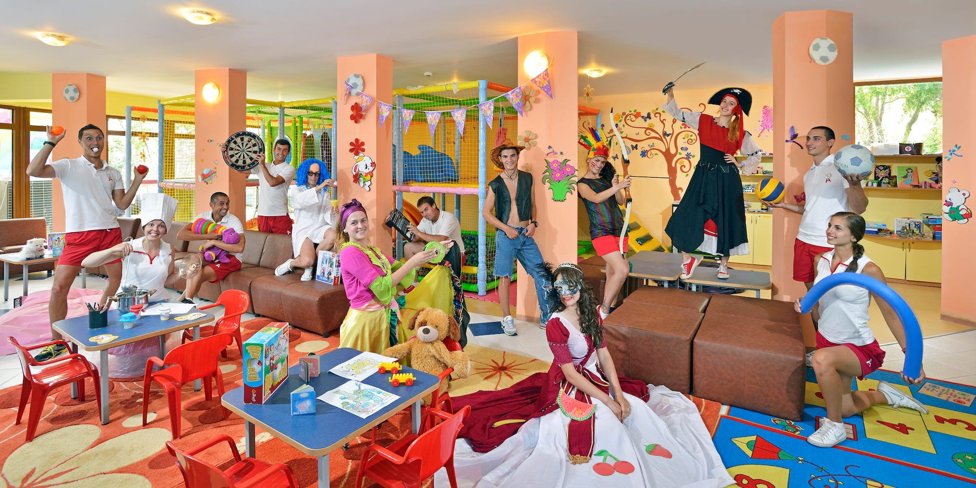 a group of people in clothing